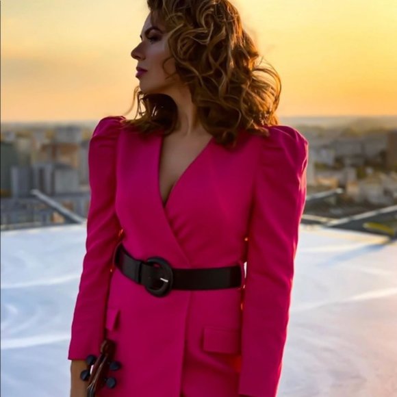 Zara Fuchsia Blazer Dress